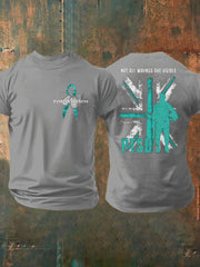 Herren-T-Shirt mit Veteranen-Aufdruck zum Thema PTSD-Sensibilisierung