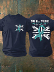 Herren-T-Shirt mit PTSD-Awareness-Veteran-Print