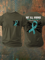 Herren-T-Shirt mit PTSD-Awareness-Veteran-Print