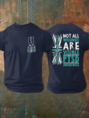 Herren UK PTSD Bewusstsein Veteran Bedrucktes T-Shirt