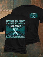 Herren-T-Shirt "PTSD Awareness Veteran" mit Aufdruck