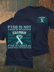 Herren-T-Shirt "PTSD Awareness Veteran" mit Aufdruck