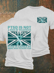 Herren-T-Shirt "PTSD Awareness Veteran" mit Aufdruck