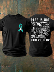Herren-T-Shirt zur PTBS-Aufklärung für Veteranen