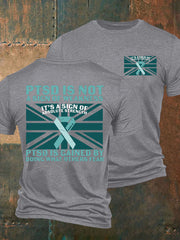 Herren-T-Shirt "PTSD Awareness Veteran" mit Aufdruck