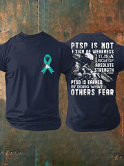 Herren-T-Shirt zur PTBS-Aufklärung für Veteranen