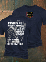 Herren T-Shirt mit PTSD Awareness Veteran Aufdruck