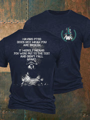 Men's PTSD Awareness Veteran Printed T-Shirt