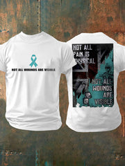 Herren T-Shirt mit Aufdruck „PTSD-Aufklärung Veteran“