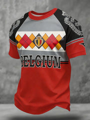 Bedrucktes T-Shirt für Herren – Belgien Fußball-Fan