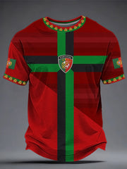Herren T-Shirt mit portugiesischem Fußball-Print