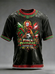 Herren Portugal Fußball T-Shirt Kurzarm