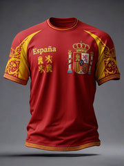 Herren T-Shirt mit Spanien-Fußball-Motiv