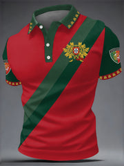Herren Portugal Fußball Print Freizeit-Oberteil