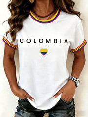 Damen-T-Shirt mit Kolumbien-Druck