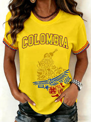 Damen T-Shirt mit Kolumbien-Aufdruck