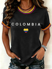 Damen-T-Shirt mit Kolumbien-Druck