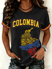 Damen T-Shirt mit Kolumbien-Aufdruck