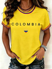 Damen-T-Shirt mit Kolumbien-Druck