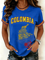 Damen T-Shirt mit Kolumbien-Aufdruck