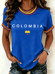 Damen-T-Shirt mit Kolumbien-Druck