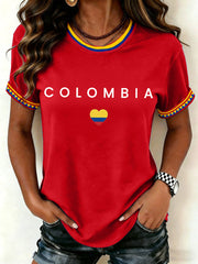 Damen-T-Shirt mit Kolumbien-Druck