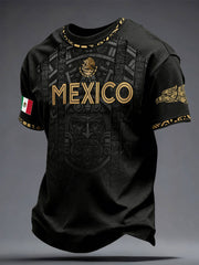 Herren T-Shirt mit Aufdruck „Mexiko-Fußball-Liebhaber“