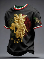 Herren Mexiko Pride Fußball-Liebhaber bedrucktes T-Shirt