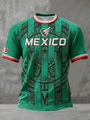 Herren T-Shirt mit Mexiko-Fußball-Motiv