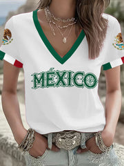 Damen T-Shirt mit Mexiko-Fußball-Motiv
