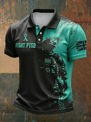 Herren PTSD Awareness Veteran Bedruckte Freizeit-Oberteile