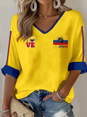 Kolumbianische Freizeit-T-Shirts für Damen