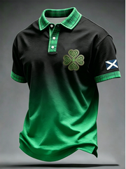Herren Polo-Shirt mit Schottland-Aufdruck für Fußballliebhaber