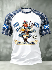 Herren UK Fußballliebhaber Schottland bedrucktes Kurzarm-T-Shirt