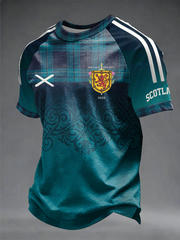 Herren UK Fußballliebhaber Schottland bedrucktes Kurzarm-T-Shirt