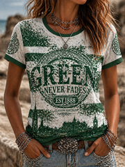 Damen UK Fußballliebhaber Schottland Bedrucktes Kurzarm-T-Shirt