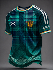 Herren UK Fußballliebhaber Schottland bedrucktes Kurzarm-T-Shirt