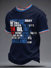 Herren Schottland Fußball Samstag Liebhaber Bedrucktes T-Shirt