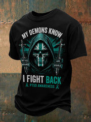 Herren T-Shirt mit Aufdruck „PTSD Awareness Veteran“