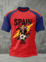 Herren-Geschenk Für Spanien-Fußballfans Druck Gelegenheits-T-Shirt