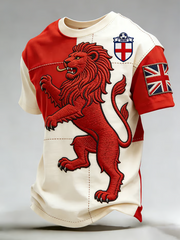 Herren Großbritannien Fußball-Liebhaber England bedrucktes Kurzarm-T-Shirt