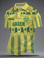 Herren-Poloshirt mit Celtic-Print, britischer Fußball