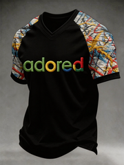 Herren T-Shirt mit Aufdruck und kurzen Ärmeln