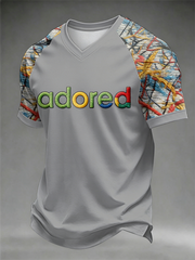 Herren T-Shirt mit Aufdruck und kurzen Ärmeln