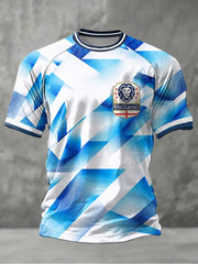 Herren T-Shirt mit England-Aufdruck, kurzärmelig, für Fußballliebhaber