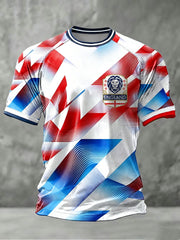 Herren T-Shirt mit England-Aufdruck, kurzärmelig, für Fußballliebhaber