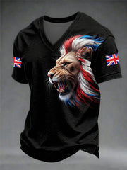 Herren T-Shirt mit V-Ausschnitt im Brit-Stil
