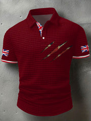 Men's UK Flag Art Printed Casual Tops