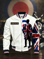 Herren UK Mods Musikliebhaber bedruckte Monkey Jacket