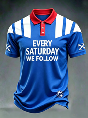 Herren Polo-Shirt "Scottish Soccer Fan Print"